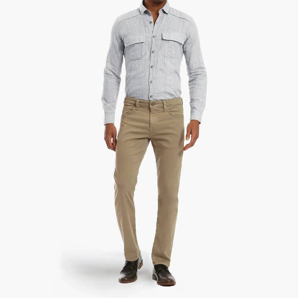NEW 34 HERITAGE courage straight leg pant in mushroom soft touch
